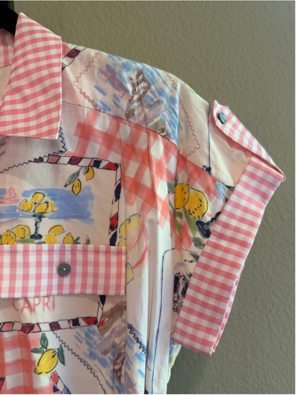 Entro Capri Lemon Mini Dress in Pink Size S - Picture 5 of 7